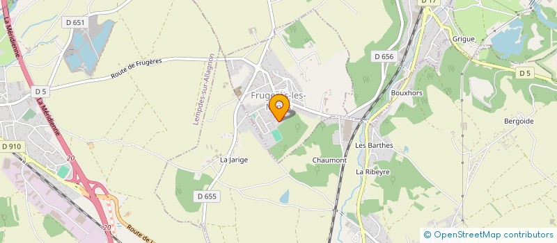 localisation de l'entreprise AGIT'DEVELOPPEMENT  FRUGERES-LES-MINES