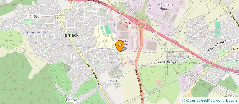 localisation de l'entreprise AGJ CONCEPT  FAMECK