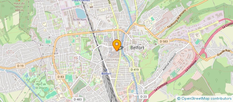 localisation de l'entreprise AGJS IMMOBILIER à BELFORT