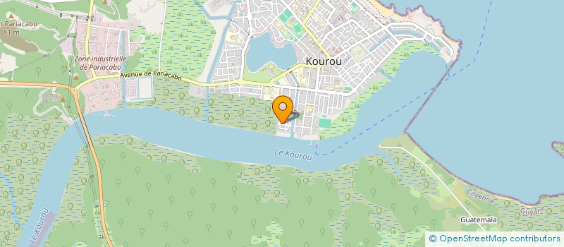 localisation de l'entreprise AGK ASSOCIATION GYM KOUROU  KOUROU