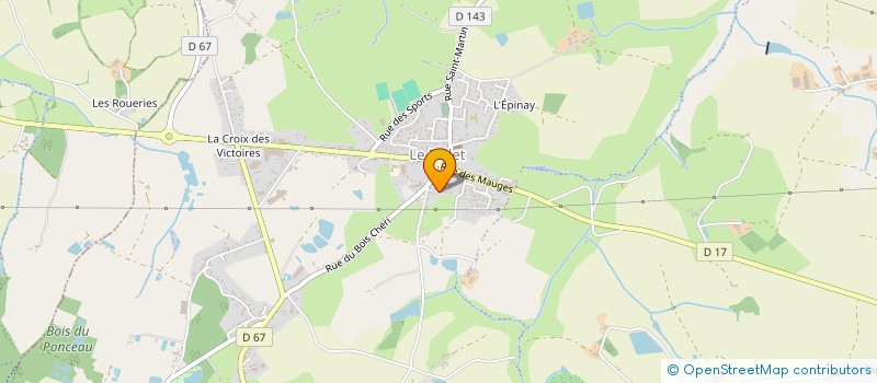 localisation de l'entreprise AGK53 à MONTREVAULT-SUR-EVRE