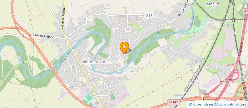 localisation de l'entreprise AGKINE  MIGNE-AUXANCES