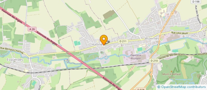 localisation de l'entreprise AGL 62  WIZERNES