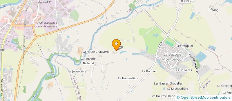 localisation de l'entreprise AGL  LA BAZOGE-MONTPINCON