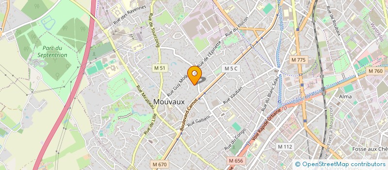 localisation de l'entreprise AGL IMMO  MOUVAUX