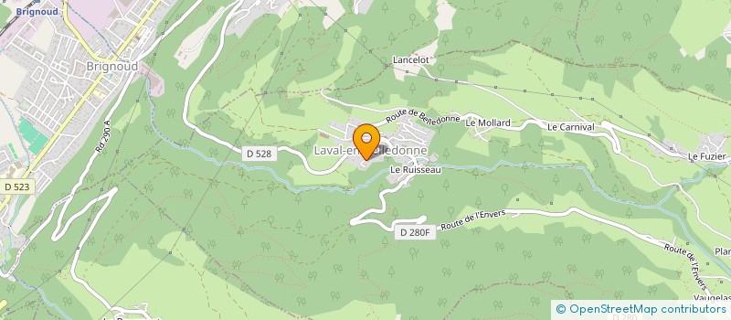 localisation de l'entreprise AGL PHILIP  LAVAL-EN-BELLEDONNE