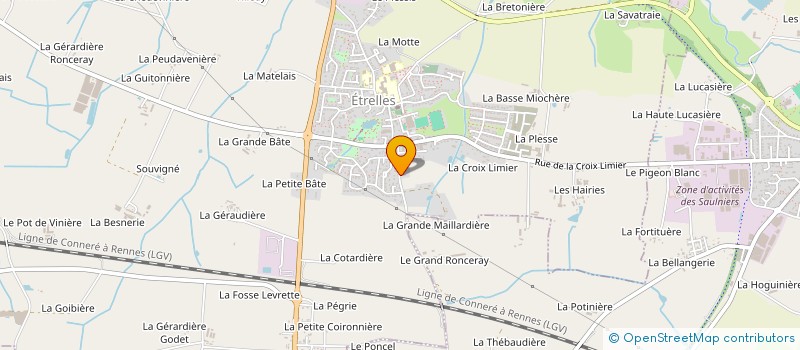 localisation de l'entreprise AGLACA  ETRELLES