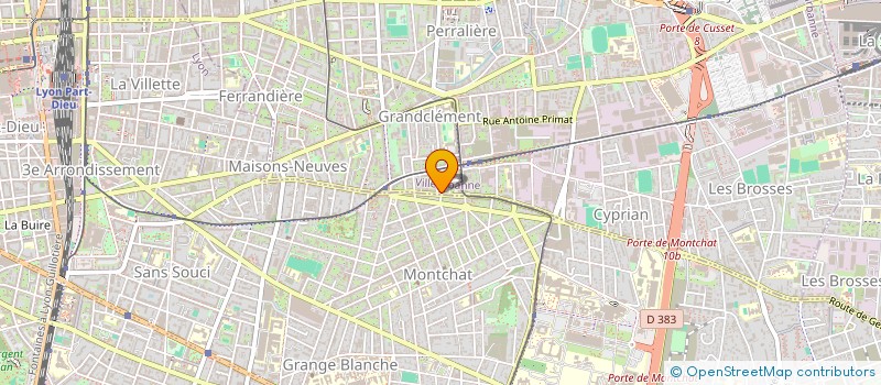 localisation de l'entreprise AGLAE THALIE EUPHROSYNE  VILLEURBANNE