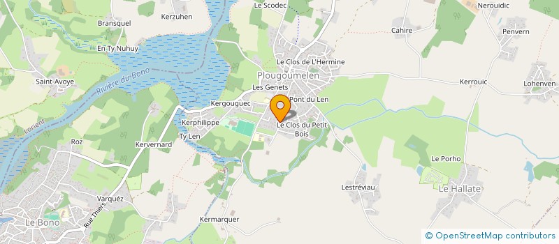 localisation de l'entreprise AGLOMA  PLOUGOUMELEN