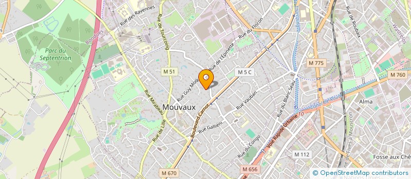 localisation de l'entreprise AGM  MOUVAUX