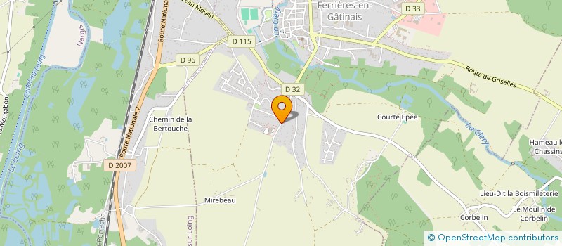 localisation de l'entreprise AGM FRANCE à FERRIERES-EN-GATINAIS