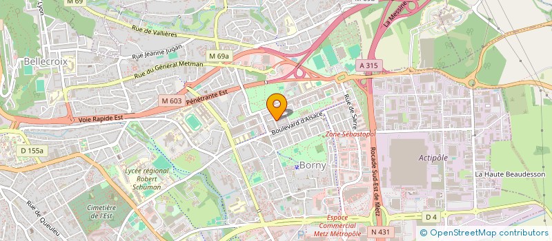 localisation de l'entreprise AGM LES GWENDOLINE METZ HAUT DE BLEMONT  METZ