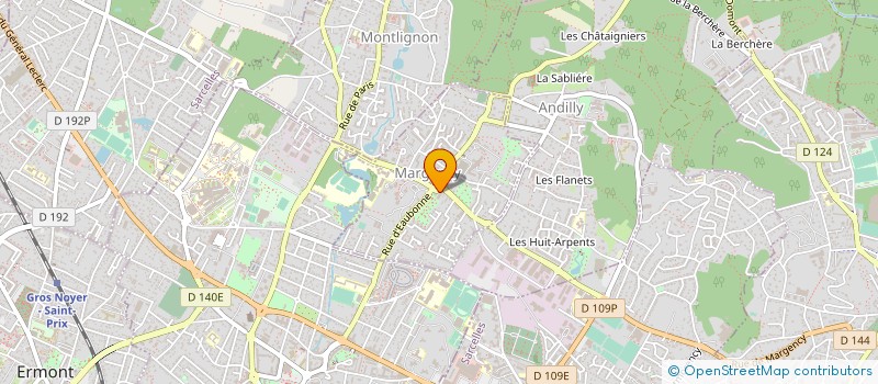 localisation de l'entreprise AGM TELEPHONIE  MARGENCY