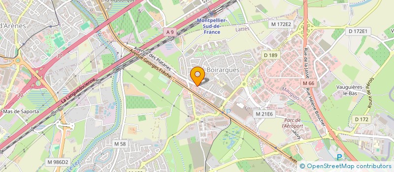 localisation de l'entreprise AGN IMMOBILIER MONTPELLIER à LATTES