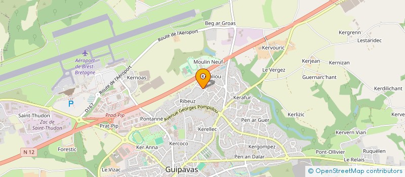 localisation de l'entreprise AGNES  GUIPAVAS