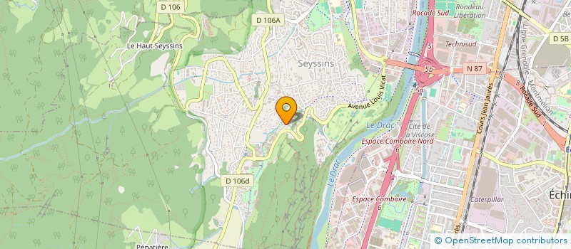 localisation de l'entreprise AGNODICE 38 à SEYSSINS