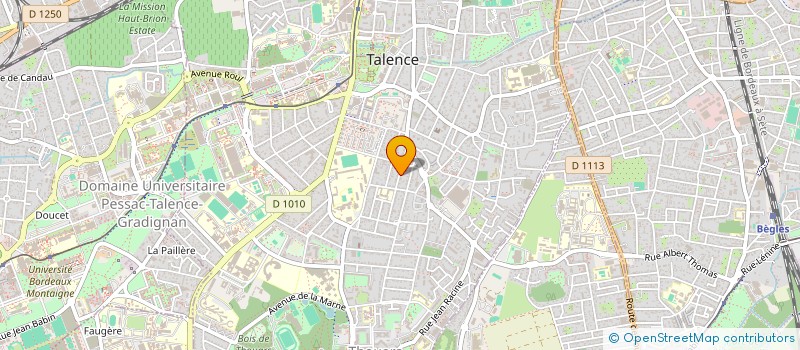 localisation de l'entreprise AGO CROIX BLANCHE  TALENCE