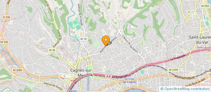 localisation de l'entreprise AGODIS à CAGNES-SUR-MER