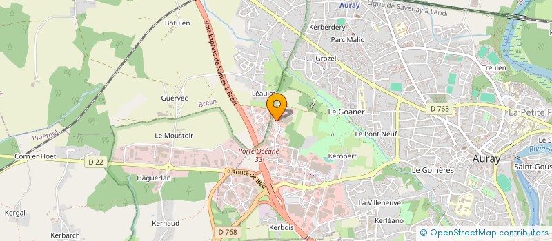 localisation de l'entreprise AGORA à AURAY
