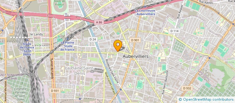 localisation de l'entreprise AGORA  AUBERVILLIERS