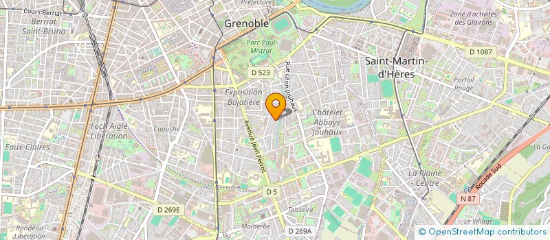 localisation de l'entreprise AGORA AGENCE D'ORGAN ET D'AMENAG BUREAUX  GRENOBLE