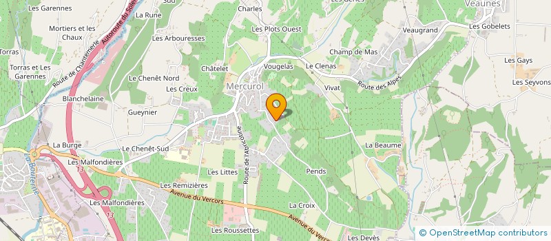 localisation de l'entreprise AGORA COURTAGE D'ASSURANCES  MERCUROL-VEAUNES