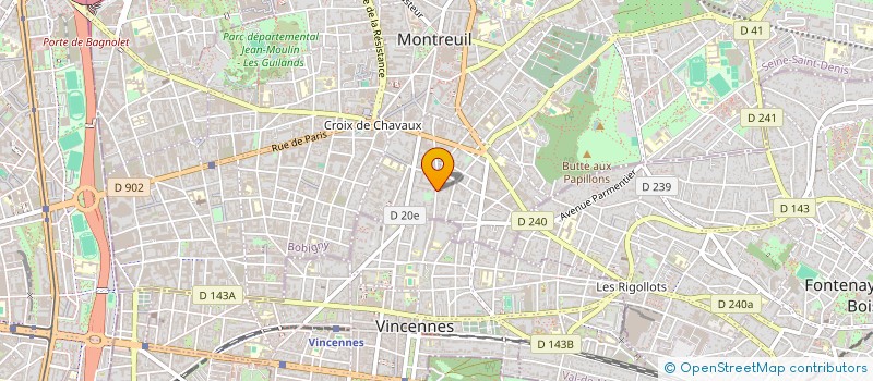 localisation de l'entreprise AGORA DE MONTREUIL à MONTREUIL