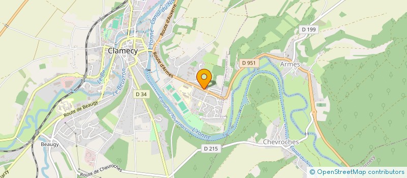 localisation de l'entreprise AGORA FIT' à CLAMECY