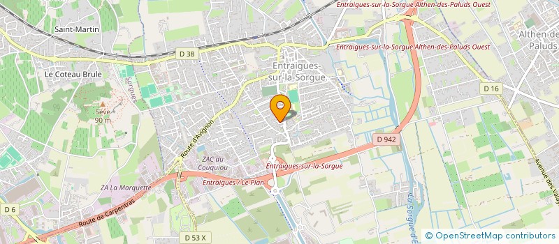 localisation de l'entreprise AGORO à ENTRAIGUES-SUR-LA-SORGUE