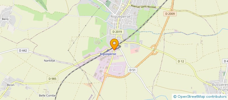 localisation de l'entreprise AGP AUTO  AIGUEPERSE