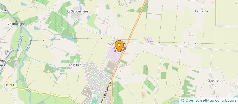 localisation de l'entreprise AGP PLATRERIE à SAINT-PHILBERT-DE-BOUAINE
