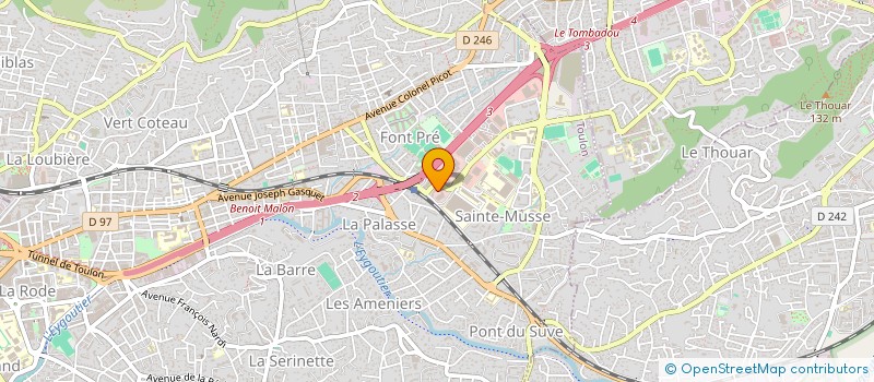 localisation de l'entreprise AGPM ASSURANCES à TOULON