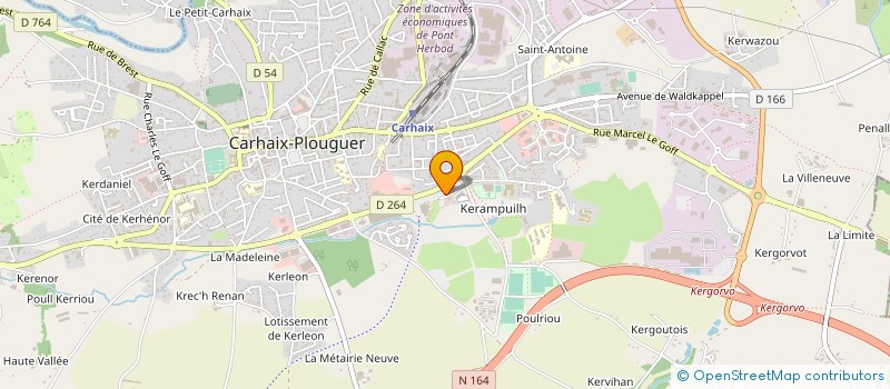 localisation de l'entreprise AGRANDIR & RENOVER à CARHAIX-PLOUGUER