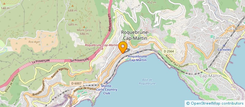 localisation de l'entreprise AGRCM à ROQUEBRUNE-CAP-MARTIN