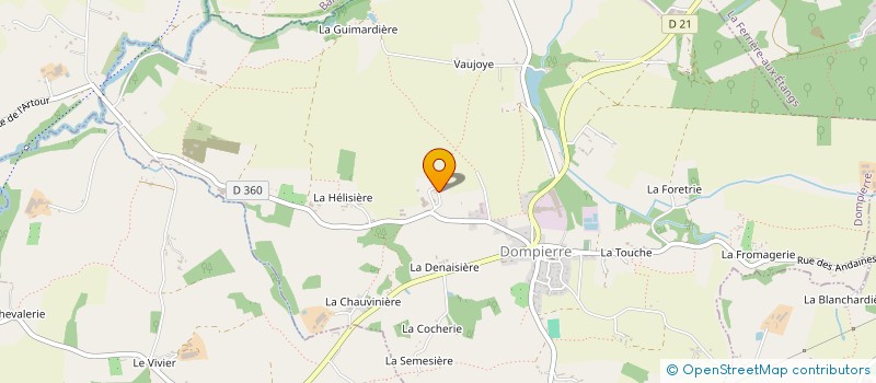 localisation de l'entreprise AGREA à DOMPIERRE
