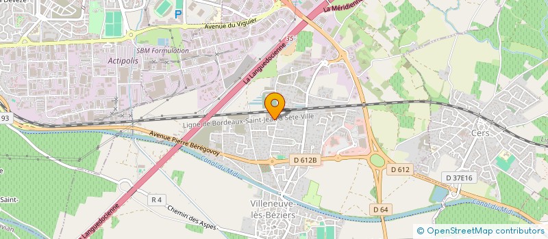 localisation de l'entreprise AGREGATS OCCITANS  VILLENEUVE-LES-BEZIERS