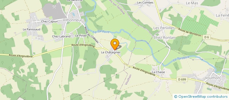 localisation de l'entreprise AGRI 16 à MOULINS-SUR-TARDOIRE