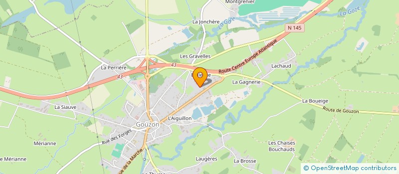 localisation de l'entreprise AGRI 23 SAS à GOUZON