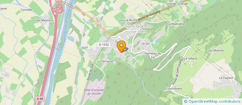 localisation de l'entreprise AGRI BEL AIR  SAINT-QUENTIN-SUR-ISERE