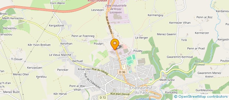 localisation de l'entreprise AGRI CENTRE HYDRO MECA à CHATEAUNEUF-DU-FAOU