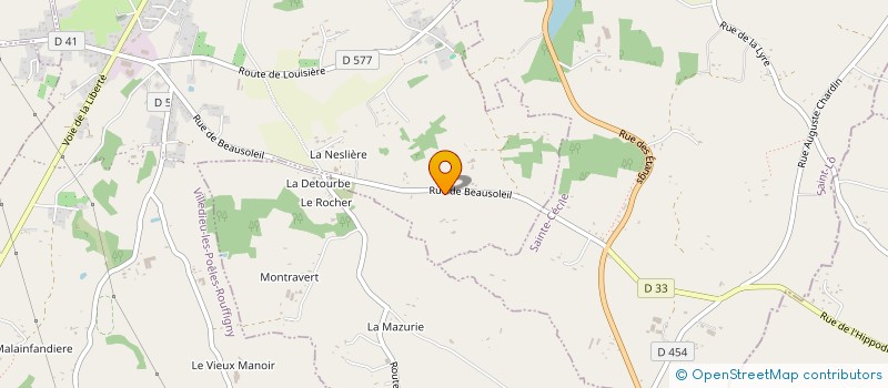 localisation de l'entreprise AGRI CHOC  VILLEDIEU-LES-POELES-ROUFFIGNY