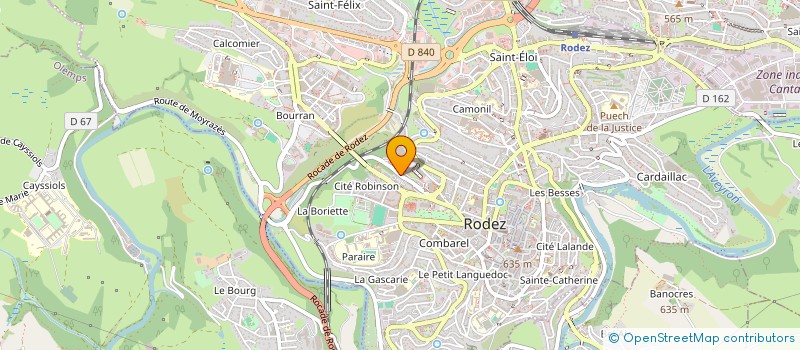 localisation de l'entreprise AGRI CONCEPT 12 à RODEZ