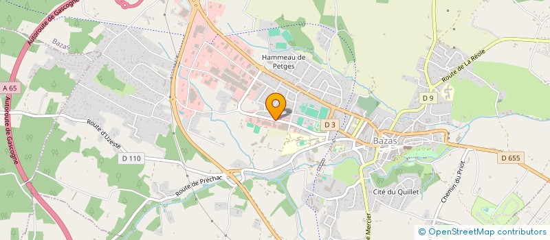 localisation de l'entreprise AGRI DEPANNAGE SERVICES  BAZAS