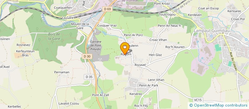 localisation de l'entreprise AGRI DEVELOPPEMENT  LAMPAUL-GUIMILIAU