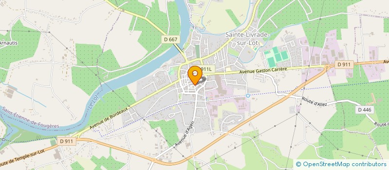 localisation de l'entreprise AGRI EXPANSION à SAINTE LIVRADE SUR LOT