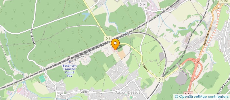 localisation de l'entreprise AGRI-FORET CONSTRUCTION  LES AUXONS