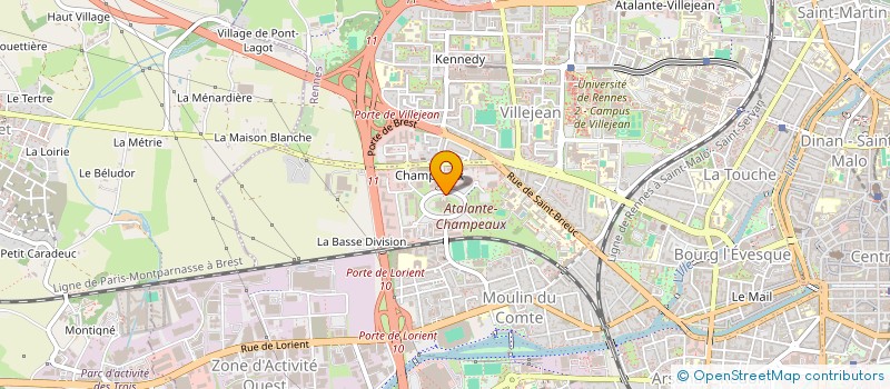 localisation de l'entreprise AGRI FORMATION BRETAGNE  RENNES