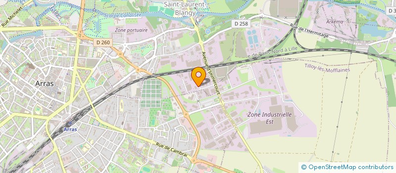 localisation de l'entreprise AGRI INTERIM HAUTS DE FRANCE à ARRAS