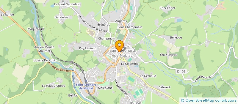 localisation de l'entreprise AGRI JARDIN  SAINT-LEONARD-DE-NOBLAT