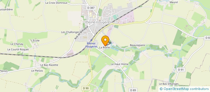 localisation de l'entreprise AGRI PLEINE FOUGERES à PLEINE-FOUGERES